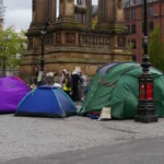 Charity is giving sleeping bags and urging to act in advance as homeless crisis deepens in Manchester ( section 21 evictions spike uk )